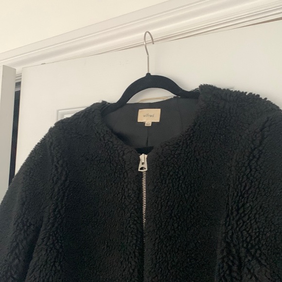 Aritzia Black Sherpa Coat - Picture 2 of 2